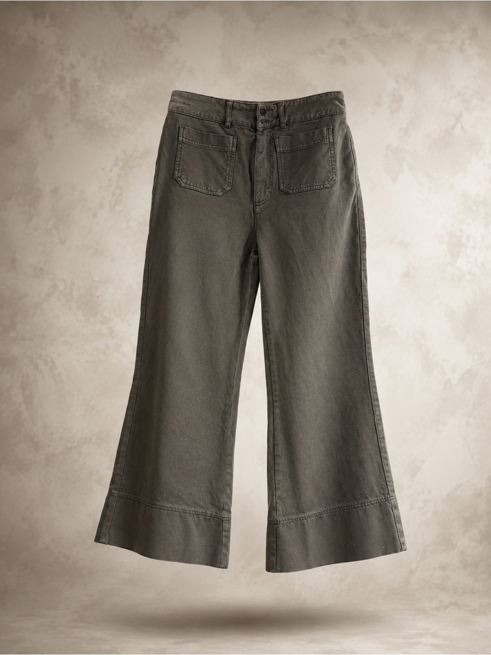 Wide-Leg Women's Jeans army green